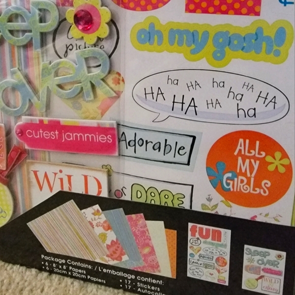 New 2008 Me & My Big Idea Scrapbooking Kit "Sleepover" - Picture 3 of 5